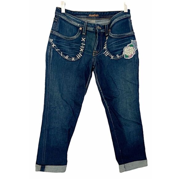 HUDSON Jeans Capri’s Embroidered Accents 27” - Picture 1 of 5